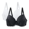 thumbnail image 2 of Levmjia Womens Bras Comfortable Breathable No Wire Large Size Plus Size Underwear 4 Pack Lace Bralette for Sleep Lounge Everyday Wear Multi Color Options, 2 of 5