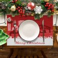thumbnail image 4 of THLKIF Christmas Placemats Christmas Red and White Snowflake Table Mats Winter Place Mat Washable Xmas Winter Holiday Table Decoration for Indoor Outdoor Party Kitchen Dining Table (8.27*12.6in), 4 of 4