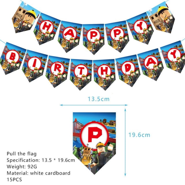 ROBLOX-Decoración de fiesta de cumpleaños, taza, plato, mantel, plato de globo desechable, vajilla, regalo de cumpleaños para niñas, niños