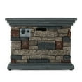 thumbnail image 4 of Stone Square Propane Fire Pit Table - 32" Outdoor Heating, 4 of 8
