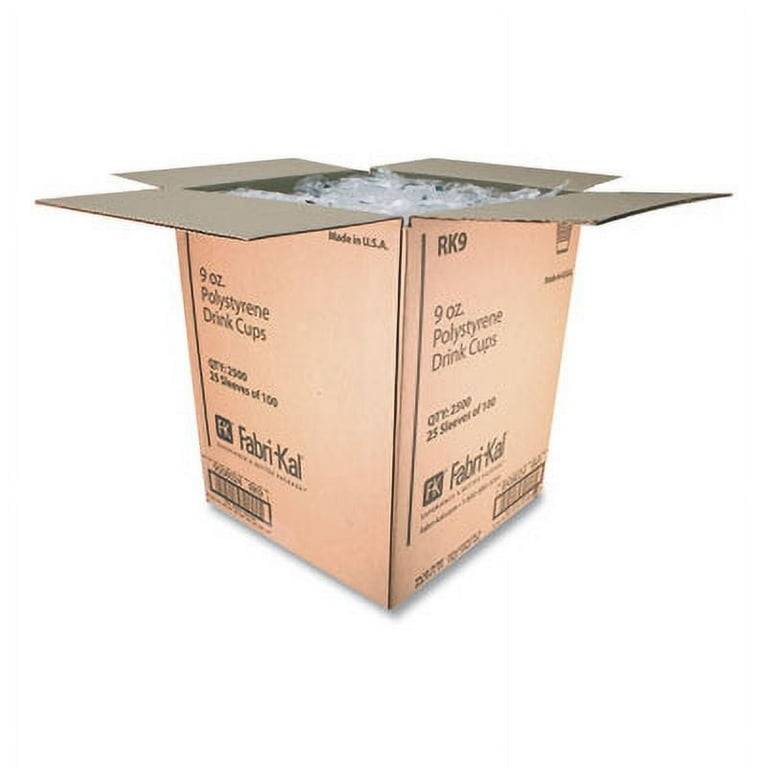 RK Ribbed Cold Drink Cups, 9 oz, Clear, 100/Sleeve, 25 Sleeves/Carton RK Ribbed Cold Drink Cups, 9 oz, Clear, 100/Sleeve, 25 Sleeves/Carton