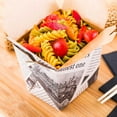 thumbnail image 2 of Bio Tek 16 oz Square Newsprint Paper Noodle Take Out Container - 3 1/2" x 3" x 3 1/4" - 200 count box, 2 of 2
