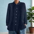 thumbnail image 2 of SRZYMJ Womens Button Down Lace Shirts Cotton Dress Shirts Oxford Shirts Long Sleeve Work Blouses Collared Tops Tunics with Pocket, 2 of 5