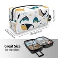 thumbnail image 3 of Uemuo Cute Whale Pattern Portable Toiletry Bags with Handle, Waterproof travel Make up Bags for Women, Large Capacity Travel Cosmetic Bags, 3 of 9
