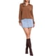 thumbnail image 2 of Suéter de Polo con Cuello de Solapa INSPIRE CHIC para Mujer, Casual, de Cuello en V, de Manga Larga, Tejido, Talla XL, Rojo Ladrillo, 2 of 6