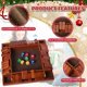 thumbnail image 3 of Juego de dados Shut The Box Nicecho para familias de 2 a 4 jugadores, color marrón, 3 of 7