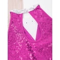 thumbnail image 6 of Alvivi Kids Girls Sequins Tassel Latin Ballet Dance Dress Chacha Rumba Samba Ballroom Dancewear Hot Pink 12, 6 of 7