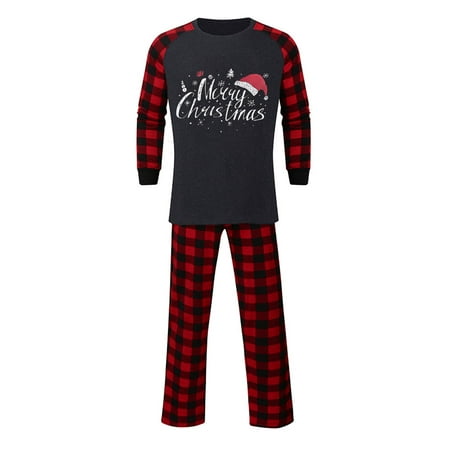 

Dad Mom Kid Baby Cartoon Printed Christmas Sleepwear Homewear Sets