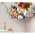 thumbnail image 2 of Stuffed Animal Storage Hammock or Net Corner - Large Toy Hammock Net for Stuffed Animals Room Decor - Cute Stuff Animal Organizer Plush Holder - Kids Baby Nursery Essentials Wall Bedroom Home Decor, 2 of 6