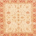 thumbnail image 1 of Ahgly Company Indoor Square Abstract Brown Gold Oriental Area Rugs, 8' Square, 1 of 6