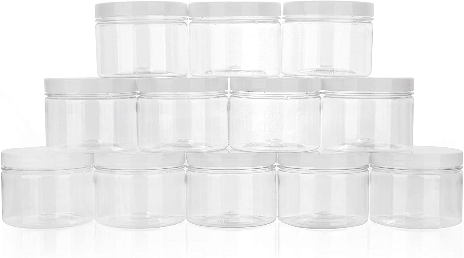 8 Oz PLASTIC JARS With Twisted Lids OLCOTT 8 Oz Clear Containers for Slime  Storage Jars Liquid Jars Lot of 1 2 5 Wide Mouth Jars for Craft 