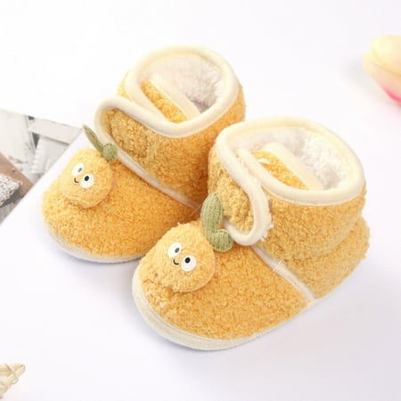 

eczipvz Toddler Shoes Winter Children Toddler Shoes Baby Boys and Girls Flat Cotton Shoes Hook Loop Warm and Comfortable Cute Boy Shoes Size 9 (G 4 )