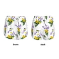 thumbnail image 5 of Picia Lavender Flowers Pattern Women's 2 in 1 Athletic Running Shorts High Waisted Workout Casual Gym Sweat Shorts with Comfy Liner Zipper Pockets-Medium, 5 of 9