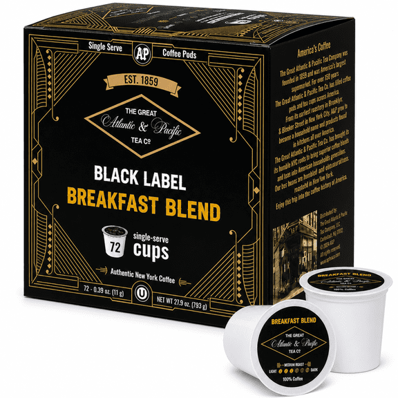 AP Breakfast Blend Medium Roast Single Serve Coffee Pods, 72 Count, Smooth Balanced Coffee Blend, K-Cup Compatible for Keurig Brewers