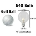 thumbnail image 5 of Novelty Lights 25 Feet Warm White LED G40 Globe Plastic Shatterproof Outdoor Patio String Lights, Black Wire, 5 of 7