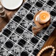 thumbnail image 3 of Grey Geometric Table Runner 108 Inches, Black White Boho Bed Runner Dresser Scarves Tabletop for Indoor Outdoor Parties/Ceremony/Banquet, 13"x 108", 3 of 9