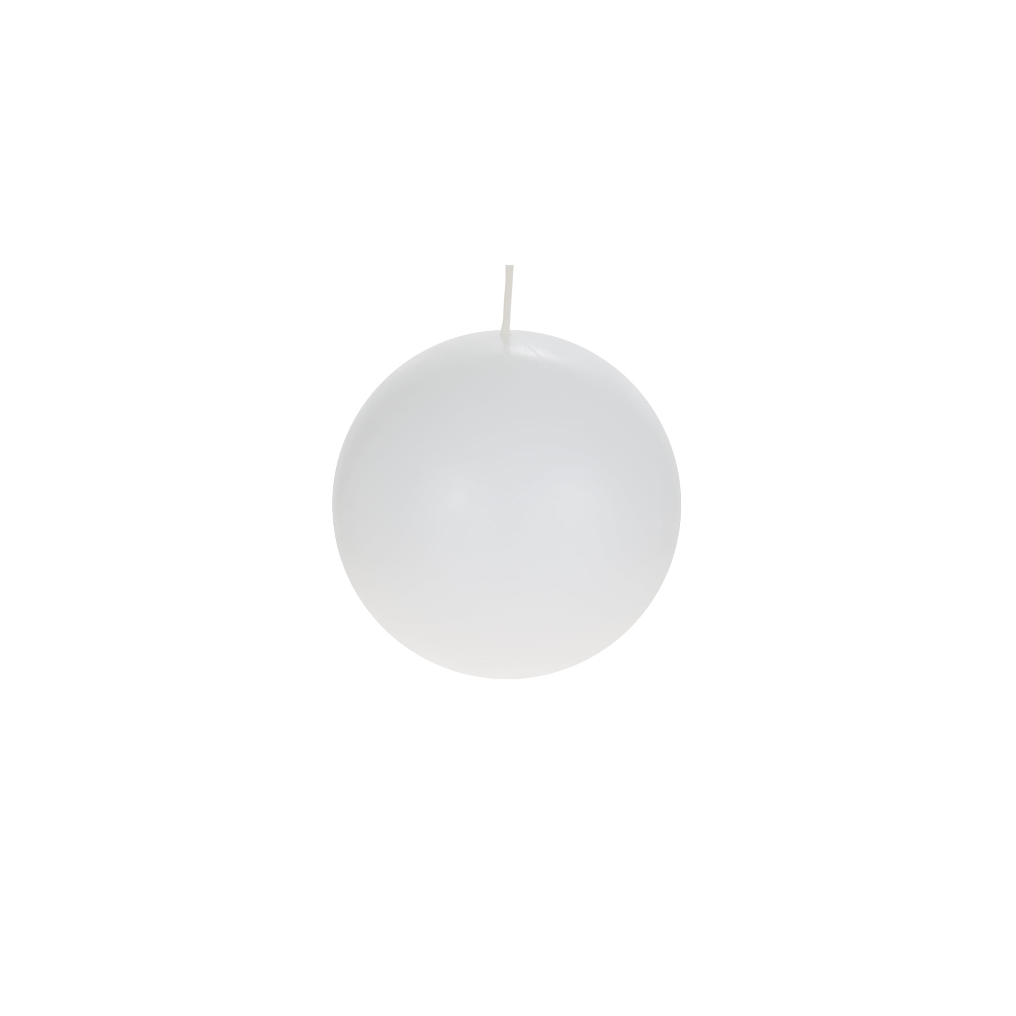 Mega Candles Unscented White Ball Candle | Hand Poured Premium Wax Candles 4' Diameter | For Home Décor, Wedding Receptions, Baby Showers, Birthdays, Celebrations, Party Favors & More