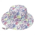 thumbnail image 5 of Krdevn Toddler Sun Hat, Floral Print Wide Brim Fisherman Cap, Breathable Adjustable Chin Strap, UV Protection Beach Hat for Boys & Girls,0-8 Months, 5 of 5