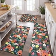 thumbnail image 2 of Pioneer Flower Floral Print Pattern Kitchen Rugs Sets Of 3,Kitchen Runner Rugs Non Skid Washable,Decorative Kitchen Floor Mats for Kitchen,Sink,Laundry,17"x30"+ 17"x47" + 17"x59", 2 of 6
