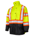 thumbnail image 4 of JORESTECH Hi-Vis Safety Rain Set, Two-Tone Parka Jacket and Pants (Yellow/Black, 2XL), 4 of 9