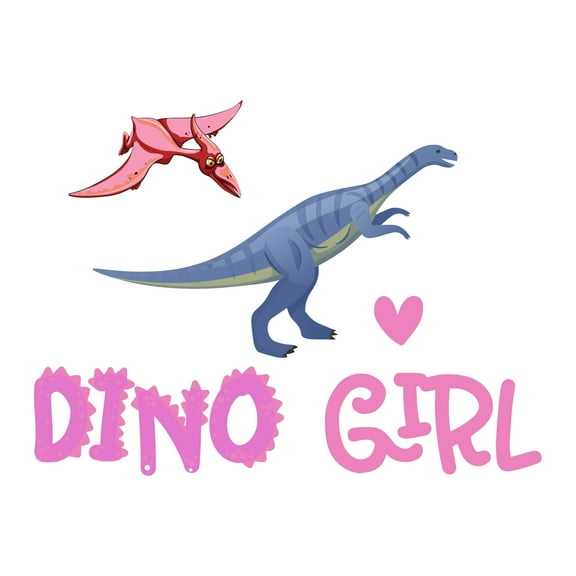 Red flying Dinosaur Prehistoric Jurrasic WorldWall Decal Decoration Dino Girl Joyful Cartoon Cartoon Animals Decorating Ideas for Girl's Bedroom Size: 10 In(W) x 7 In(H)