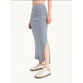 thumbnail image 2 of Mid Rise Elastic Waist Basic Midi Skirt, 2 of 7