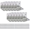 thumbnail image 1 of 12 piezas (32 * 32 * 38 mm) Soporte de ángulo recto Soportes de esquina de 90 grados de acero inoxidable Placas de soporte Fijación de unión de madera Tornillos de soporte de conector L de 6 orificios Rojo Verde, 1 of 5