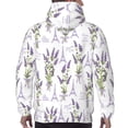 thumbnail image 7 of Picia Lavender Flowers Pattern Casual Men's Hoodie - Lightweight Hooded Sweatshirt with Kangaroo Pocket, Comfortable Pullover for Everyday, Travel-4X-Large, 7 of 7