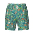 thumbnail image 4 of Lsque Mens Swim Trunks Mushrooms and Flowers Pattern - Bathing Suit Compression Liner - Beach Swim Shorts Swimwear - (S-3XL) - Stretch Quick Dry -Large, 4 of 9
