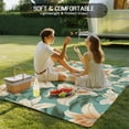 thumbnail image 5 of Fsddascl Lily Flower Outdoor Rug for Patio/Deck/Porch, Non-Slip Large Area Rug 4 x 6 Ft, Watercolor Vintage Style Spring Summer Indoor Outdoor Rugs Washable Area Rugs, Reversible Camping Rug Carpet, 5 of 5