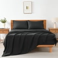 thumbnail image 6 of 3/4 Piece Soft Bed Sheets Set Solid & Embroidery Bed Sheets Set All Season Hotel Luxury Bedding -18in Deep Pockets, 6 of 9