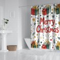 thumbnail image 2 of Red Christmas Bath Curtain,Winter Snowflake Funny Christmas Bathroom Curtain Hotel Luxury Style Shower Curtains for Dorm Bathroom Decor Christmas (72x72in), 2 of 5