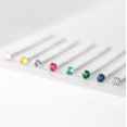 thumbnail image 3 of Love Lodge s925 - Pendientes de plata de ley con un solo diamante, sencillos, geométricos, dulces y frescos, para mujer, 3 of 5
