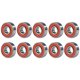 thumbnail image 1 of 10pcs 608rs ABEC-9 Cojinete de bolas Scooter Cojinetes en miniatura de ranura profunda (naranja) Ehuebsd Libre de BPA, 1 of 5
