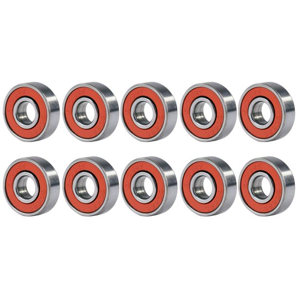 10pcs 608rs ABEC-9 Cojinete de bolas Scooter Cojinetes en miniatura de ranura profunda (naranja) Ehuebsd Libre de BPA