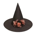 thumbnail image 6 of Virmaxy Halloween Costume Witch Dress V Neck Lace Up Corset Sheer Bell Sleeve Layered Tulle Skirt with Hat for Cosplay Party 2-13 Years, Orange, 6 of 9