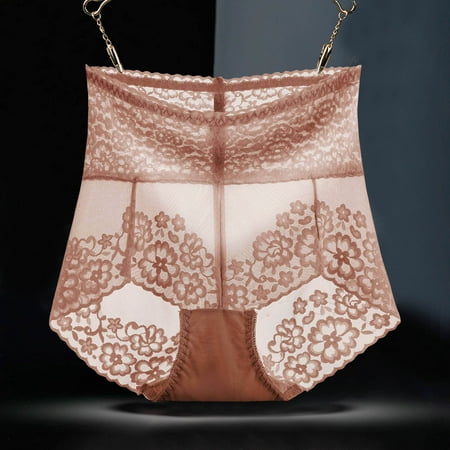 Popular Picks  Women s Low Waist Lace Underwear  Transparent Sexy Lace  Hollow Design  Low Cut  Seamless  Soft Material  Everyday Underwear  Comfortable Fit  Plus Size Clothing for Women | Brown XXL
