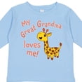 thumbnail image 4 of Inktastic My Great Grandma Loves Me- Cute Giraffe Boys or Girls Long Sleeve Toddler T-Shirt, 4 of 5