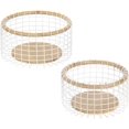 thumbnail image 4 of 2 Pack Round Fruit Vegetable Storage Baskets Metal Wire Basket Kitchen Organizer, 4 of 12