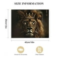thumbnail image 3 of Nawypu Large Lion Canvas Wall Art, lion king with crown Black Gold, Wall Decor Africa wild animals, Prints Pictures for Man Living Room Bedroom Bathroom Home Decor Ready to Hang, Modern Art, Print, 3 of 6