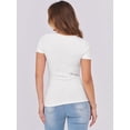 thumbnail image 6 of ANRABESS Women Short Sleeve Tops Scoop Neck Ribbed Knit Slim Fitted Basic Tee Shirt Casual Summer Clothes 2026 Spring Outfits White XS, 6 of 9