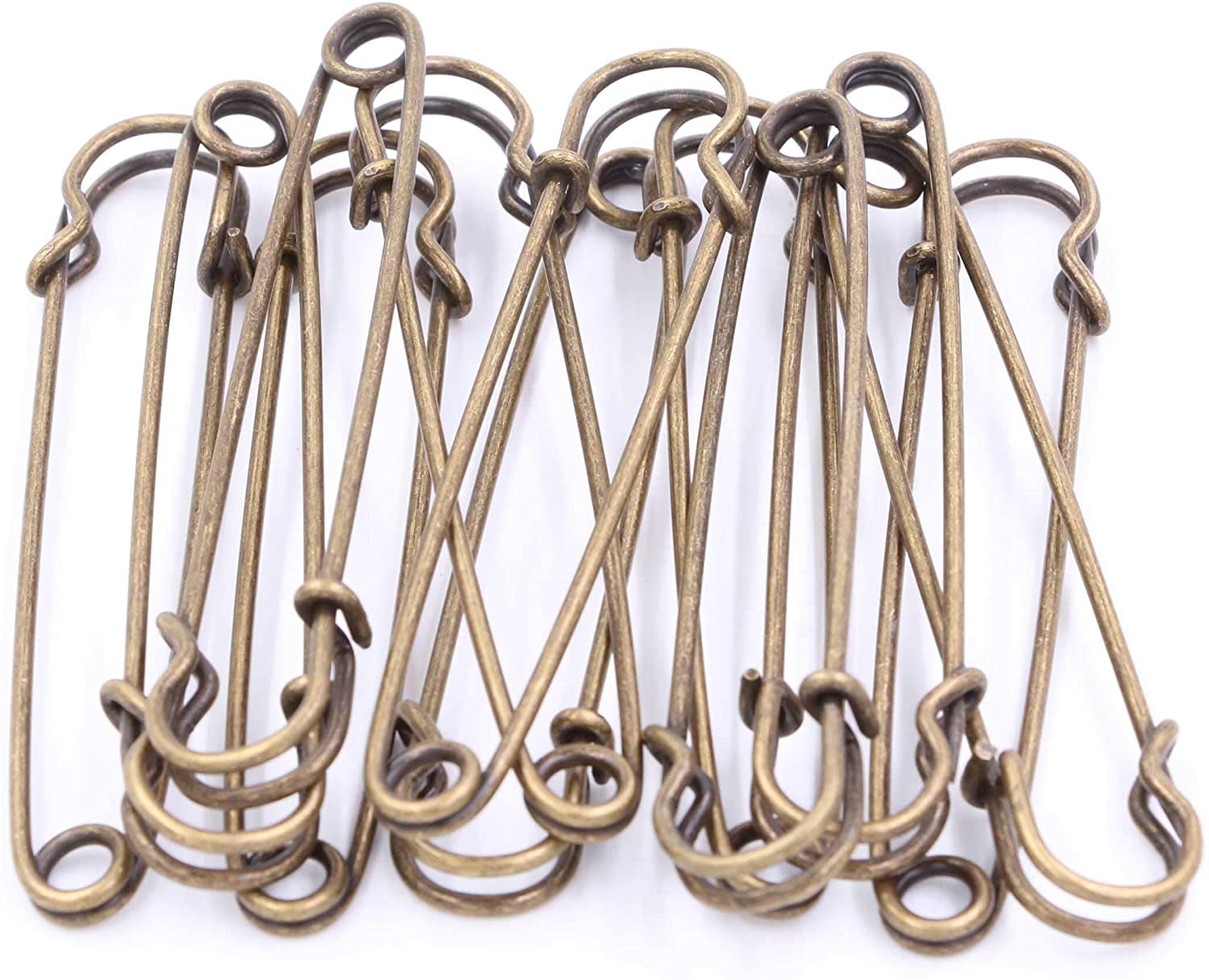 Large Safety Pins, Large Safety Pins Heavy Duty, Safety Pins for Clothes,  Blanket Safety Pins, 12 Pack Pins Assorted for Clothes, Leather, Crafts,  Canvas, Blank…
