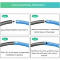 thumbnail image 3 of Hula Hoop, Empalme Desmontable Ancho Ajustable para Jóvenes Adultos Damas GIMNASIO Ejercicio con Mini Cinta Métrica (Azul/Verde) Xemadio FLD-2476, 3 of 7