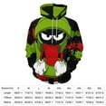 thumbnail image 2 of Looney Tunes Marvin The Martian Hoodie 3D Print Pullover Hooded Long Sleeve Sweatshirts Tops Blouse with Pocket for Mens Womens, 2 of 7