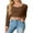 04Brown, variant on Cueply Womens Long Sleeve Shirts Spring Fall Fashion 2025 Basic Crop Tops Going Out Square Neck Tees Shirts Workout Outfits Y2k Clothes