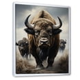 thumbnail image 2 of Designart "Guardians of the Bison" Animals Floater Framed Canvas Art Print, 2 of 7