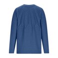 thumbnail image 5 of YueHuiYing Womens Sweaters Casual Long Sleeve Crewneck Knit Lightweight Oversized Crochet Sweater Pullover Tops, 5 of 6