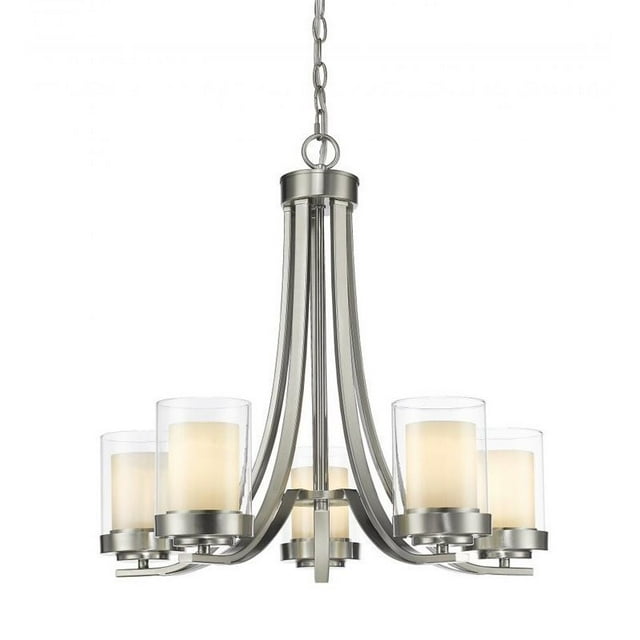 Z-Lite Willow 5 Light Chandelier in Brushed Nickel