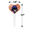 thumbnail image 6 of Teen Titans Go! Raven Heart Love Cupcake Picks Toppers Decoration Set of 6, 6 of 7