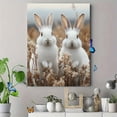 thumbnail image 4 of Qisvanset 12x16 Inch Meadow White Rabbit Canvas Wall Art, Serene Pastoral Rustic Farmhouse Wildlife Decor, 4 of 8